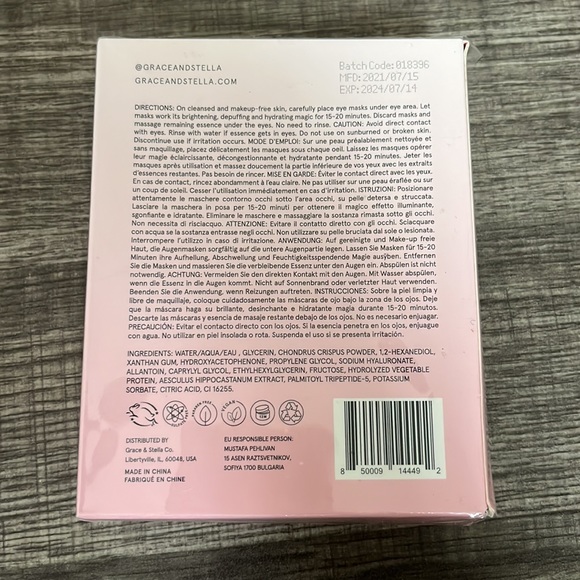 Grace & Stella everything is better in pink eye mask New - Picture 4 of 5